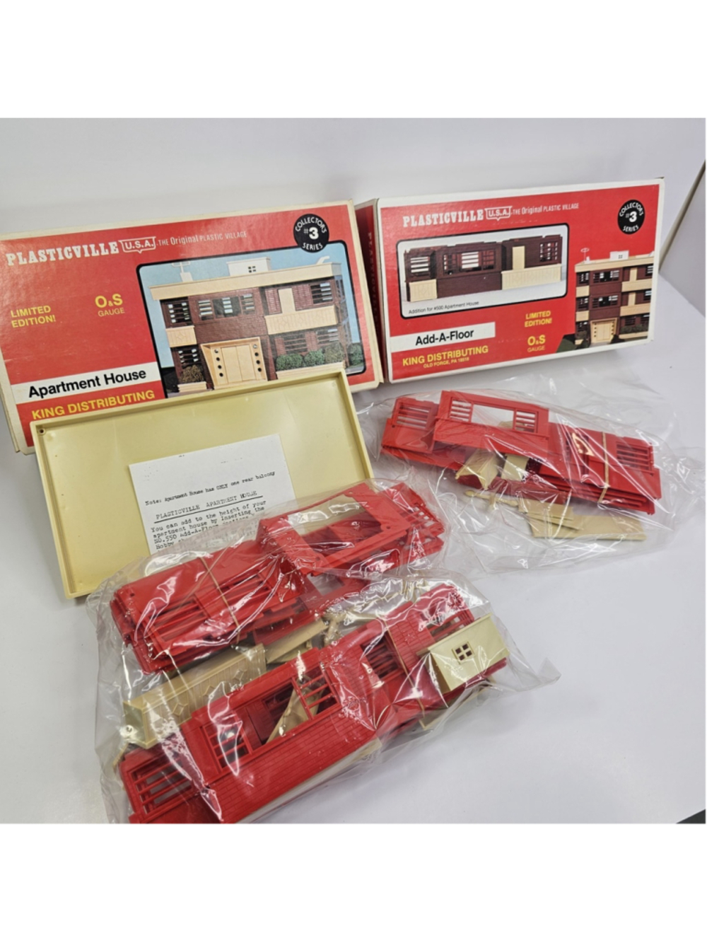 SEALED Plasticville 500 & 550 Apartment Add A Floor New Old Stock Building Kit